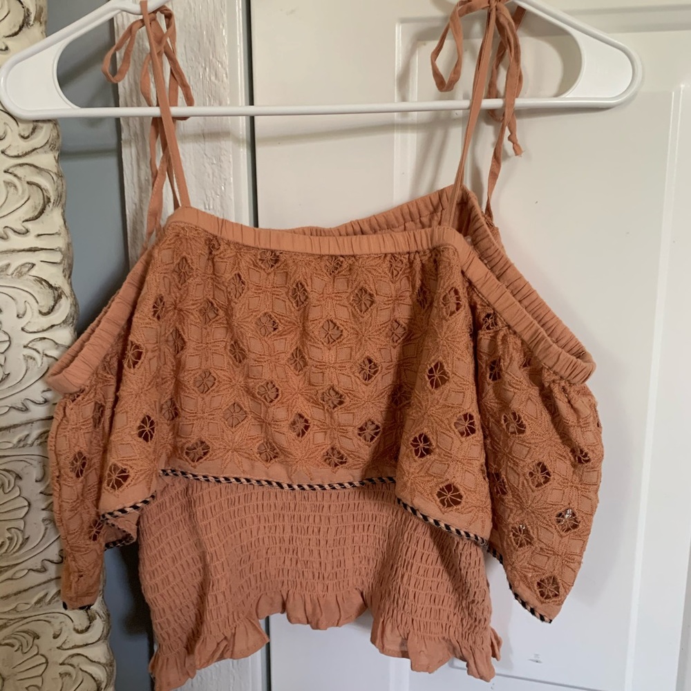 Off Shoulder Crop Top with Straps